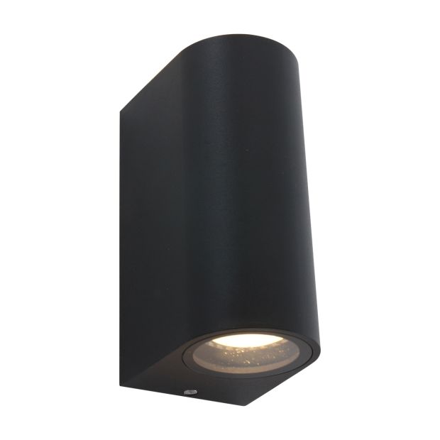 Buitenlamp Logan 1496ZW - zwarte up down wandlamp voor buiten