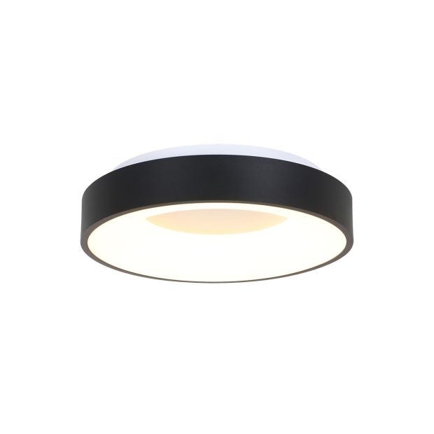 Plafondlamp Ringlede 2562ZW zwarte LED lamp Ø38 cm