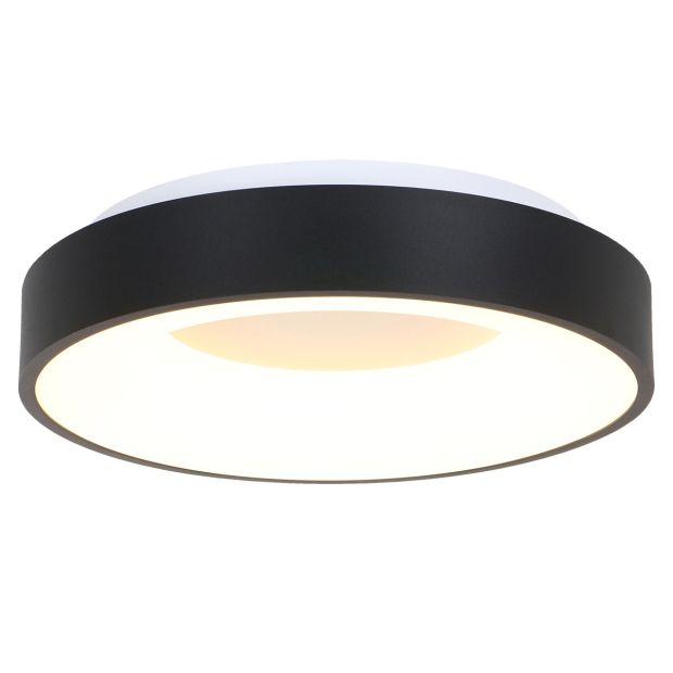 Plafondlamp Ringlede 2563ZW Zwarte LED lamp Ø48cm