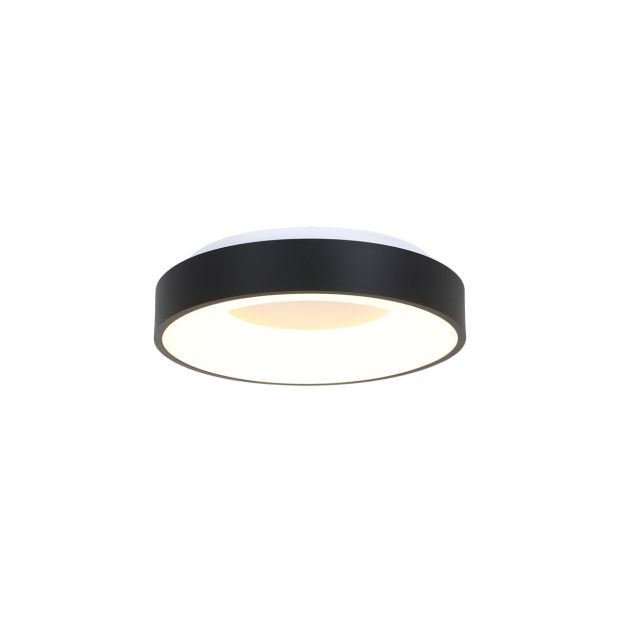 Plafondlamp Ringlede 3086ZW Zwarte LED lamp Ø30cm