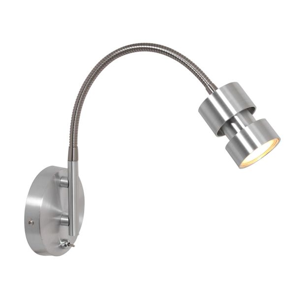 Wandlamp Natasja 3094ST staal flexibele leeslamp incl. GU10