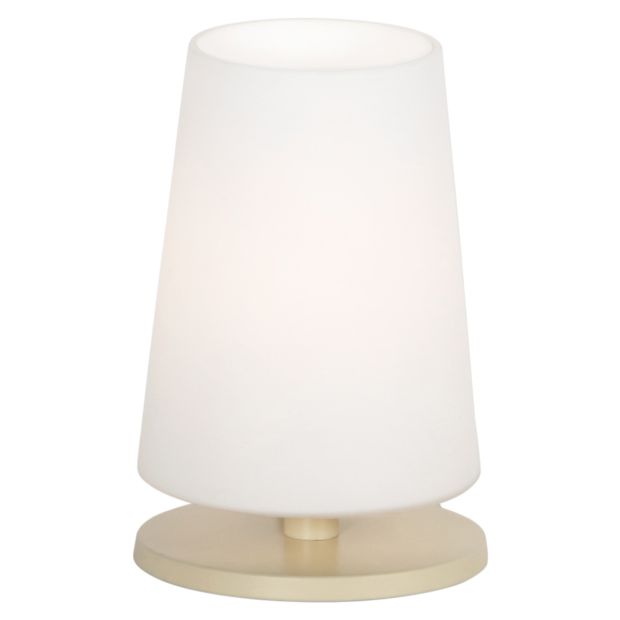 Tafellamp Ancilla 3101CR crème touch on/off met opaal wit glas