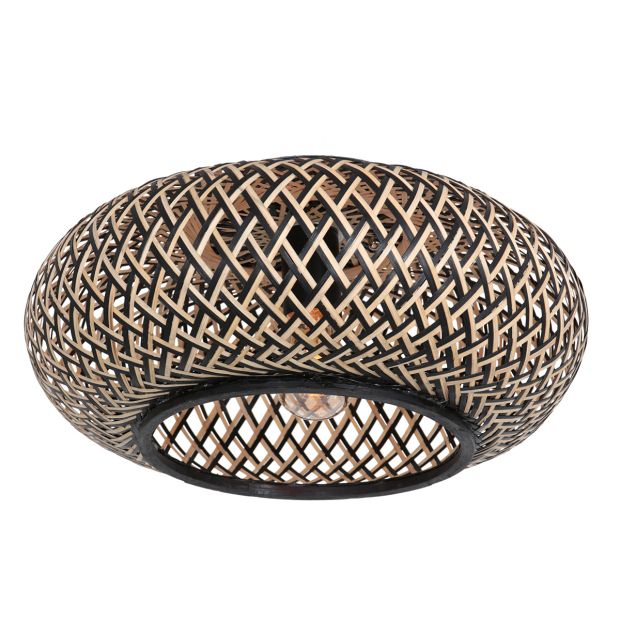 Plafondlamp Maze 3129BE – bamboe sfeerlamp met speels licht