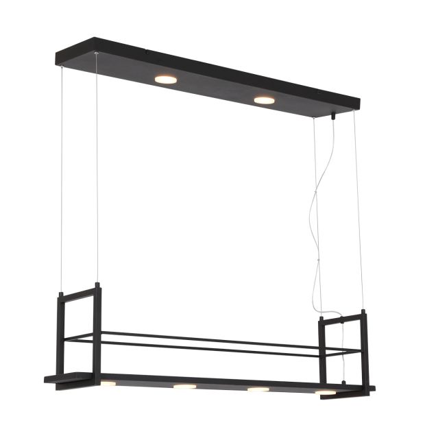 Hanglamp Tor 3298ZW – zwarte designlamp met plateau en LED