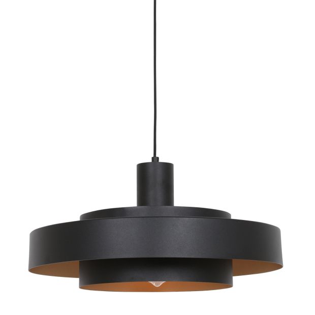 Zwarte Hanglamp Flinter 3329ZW  Uniek Design met Luxueuze Uitstraling