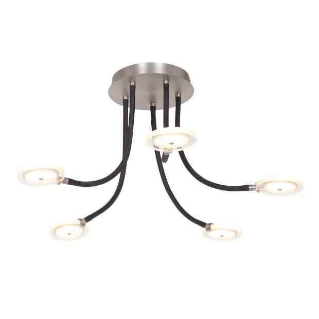 Plafondlamp Turound 3375ST – stalen lamp met glas en LED