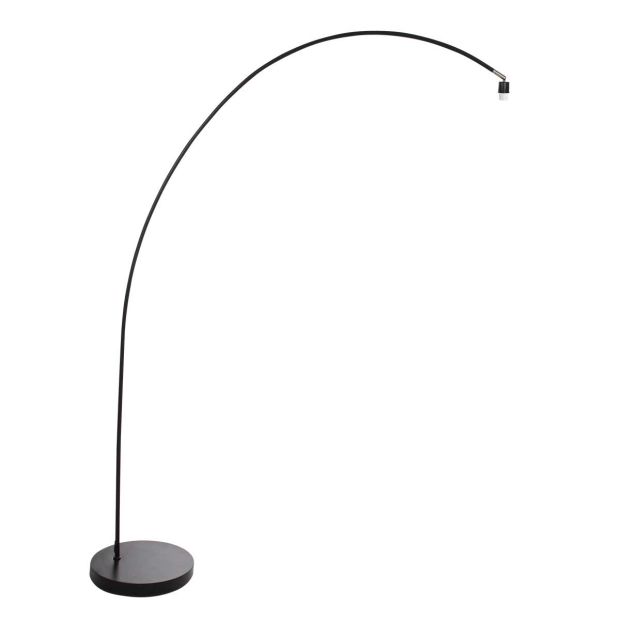 Booglamp Solva 3409ZW – zwarte vloerlamp zonder kap met E27 fitting