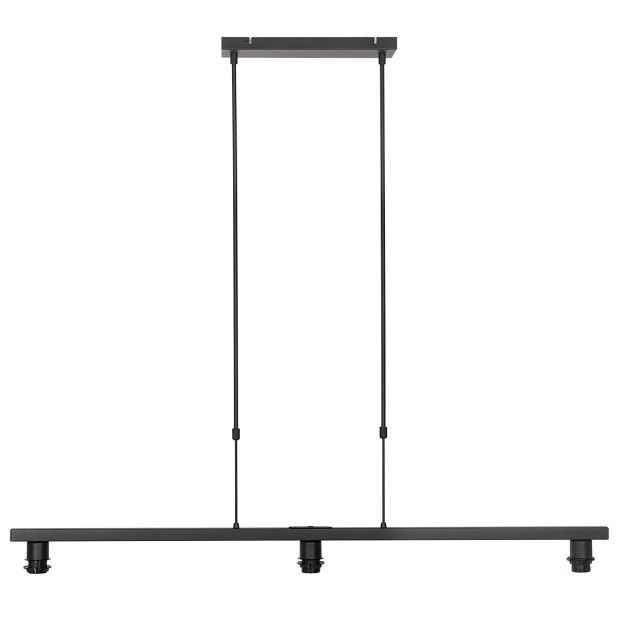 Zwarte 3-lichts hanglamp Stang 3457ZW zonder kappen