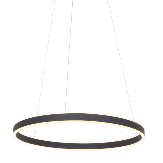 Hanglamp Ringlux 3502ZW zwarte LED ringlamp Ø 60 cm
