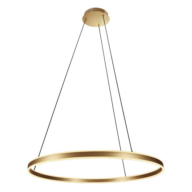 Hanglamp Ringlux 3675GO gouden hanglamp met LED ring Ø80