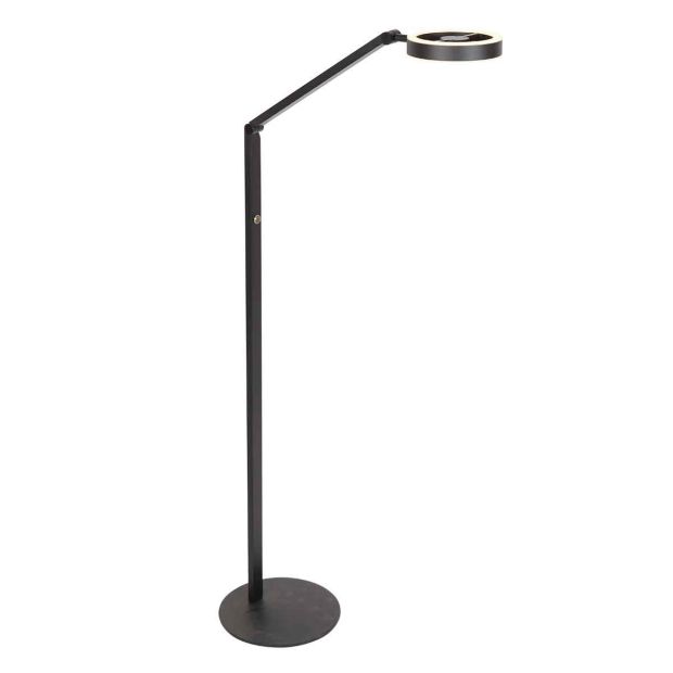 Vloerlamp Ringlux 4138ZW zwarte LED leeslamp 1000 lumen
