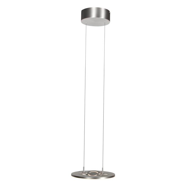Staalkleurige hanglamp Soleil 4140ST met lift systeem