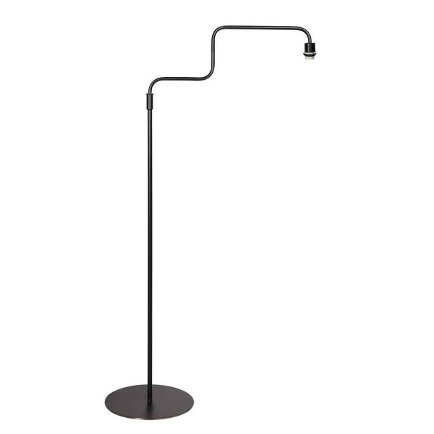 Black floor lamp Bloeba 4141ZW with swivel arm