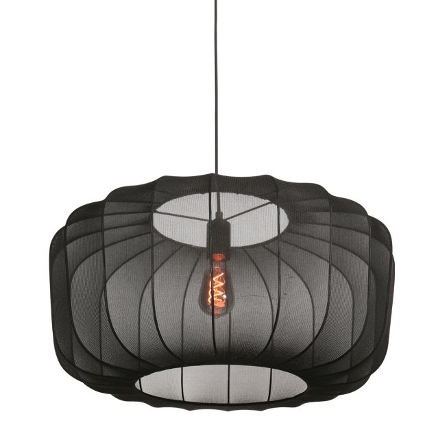  Zwarte Hanglamp Sable 4193ZW – Luxe en Sfeervolle Blikvanger