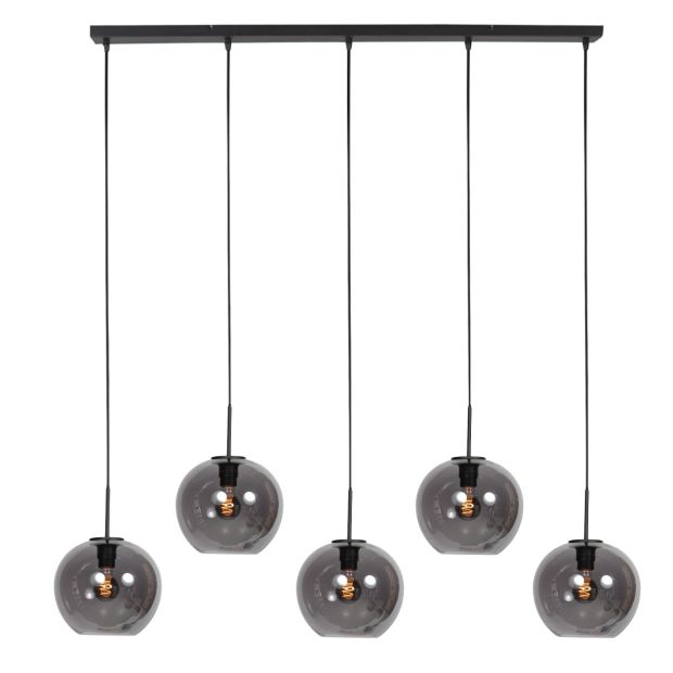 Sferio 4285ZW – langwerpige hanglamp met stijlvolle smoke glazen