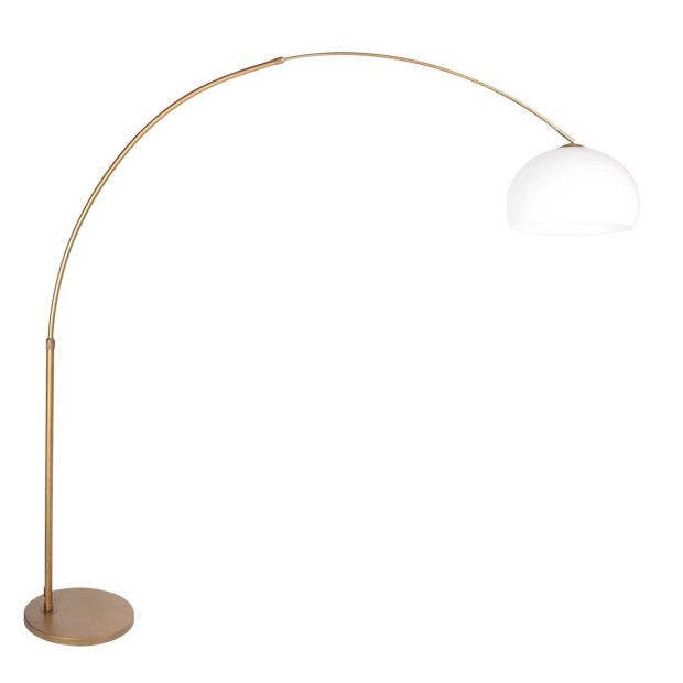 Booglamp Sparkled Light 4301BR brons met witte kunststof kap