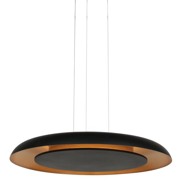 Golden Veil 4332ZW – elegante schwarze Hängeleuchte mit goldener Innenseite