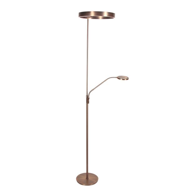 Soleil 2 4388BR – Bronzefarbene Stehleuchte mit Uplight und Lesearm