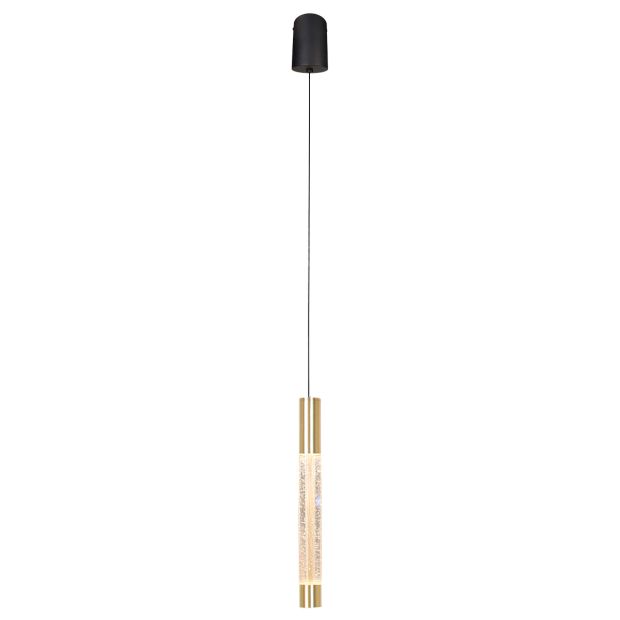Hanglamp Alisio 4577ME 1-lichts luxe glas in messing