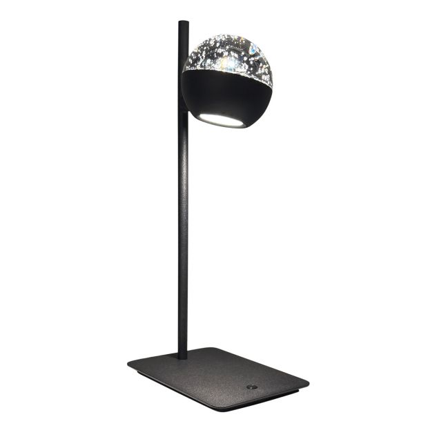 Belluno 4589ZW – Tafellamp met smoke glas en dimlicht