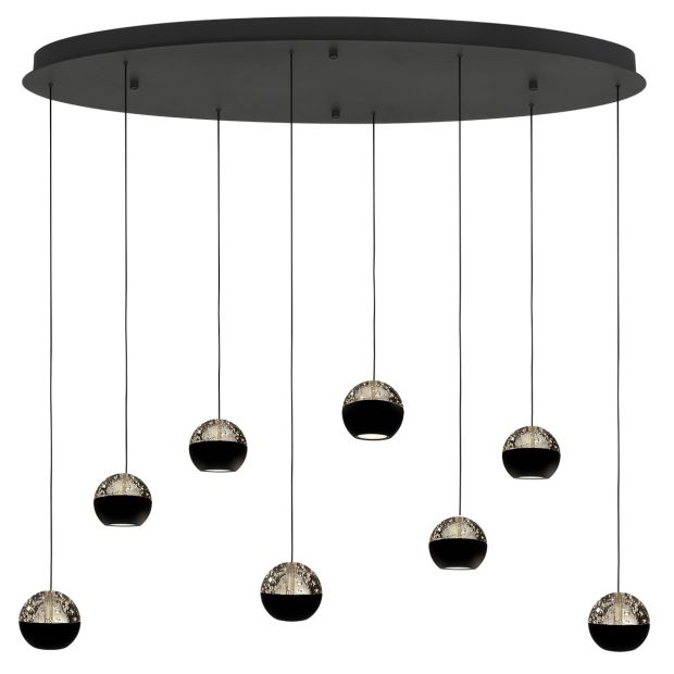 Belluno 4591ZW – 8-lichts hanglamp met cable lift