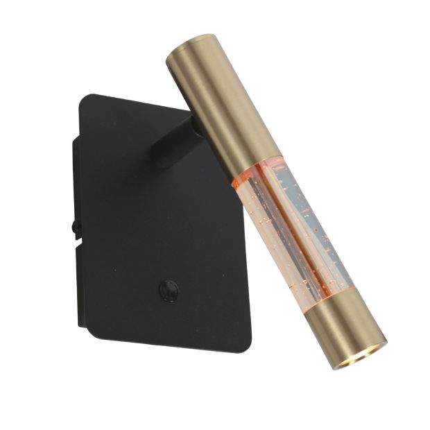 Wandlamp Alisio 4594ME luxe glas in messing met push dimmer