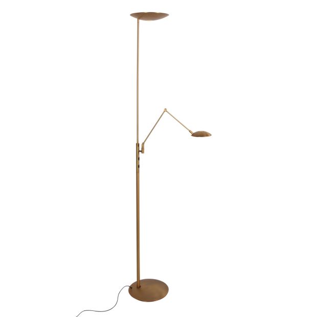 Vloerlamp Daphne 2 4602BR - bronzen uplight met leesarm