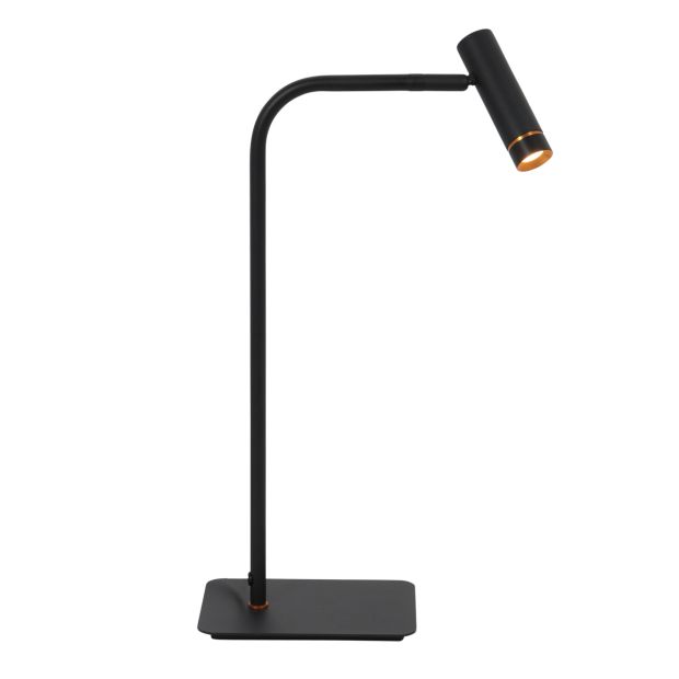 Tafellamp Lumo 4606ZW - zwarte verstelbare leeslamp met LED