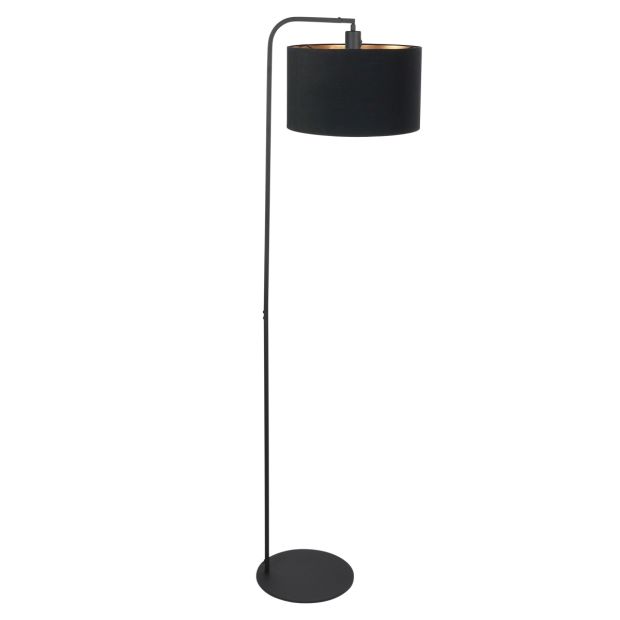 Vloerlamp Stang 4791ZW met zwart linnen kap