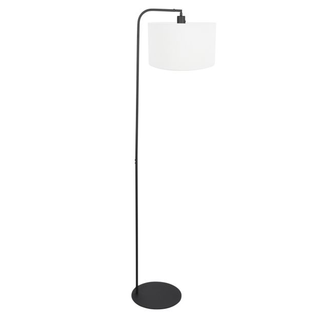 Floor lamp Stang 4794ZW with coarse white linen shade