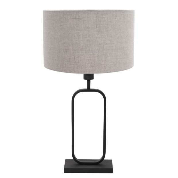 Tafellamp Stang 4810ZW met grijze linnen kap voor sfeerlicht
