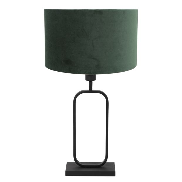 Tafellamp Stang 4811ZW met groene velours kap voor sfeerlicht