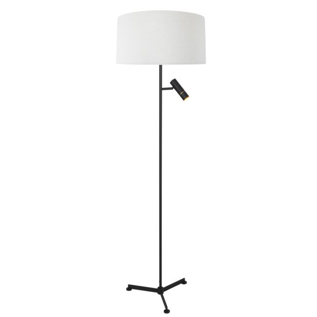 Vloerlamp Stang 4836ZW met leeslicht en witte kap