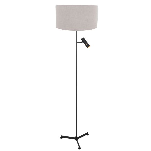 Vloerlamp Stang 4837ZW met leeslicht en grijze kap