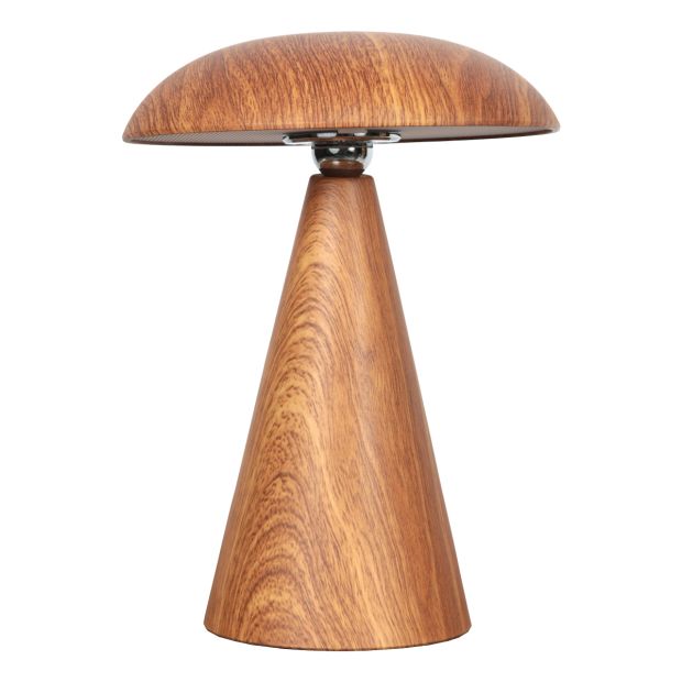 Licht beuken tafellamp Mush 4856BE oplaadbaar houtlook