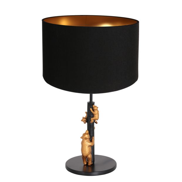 Tafellamp Animaux 7203ZW - elegant accent met zwart en goud