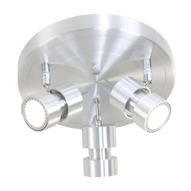 Spot Natasja 7905ST stalen ronde 3-lichts spot met GU10 lichtbronnen