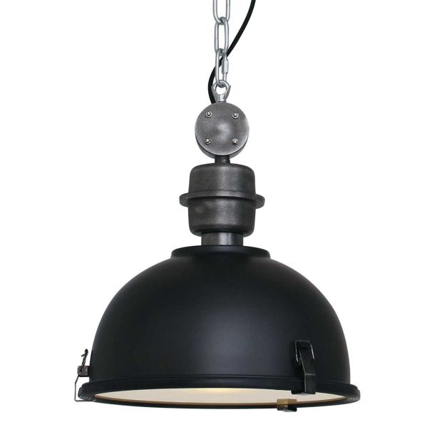 Hanglamp Bikkel 7978ZW - zwarte industriële blikvanger Ø32 