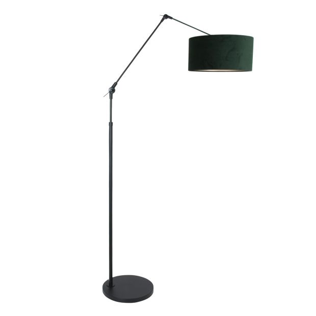 Vloerlamp Prestige Chic 8115ZW met groene velours kap