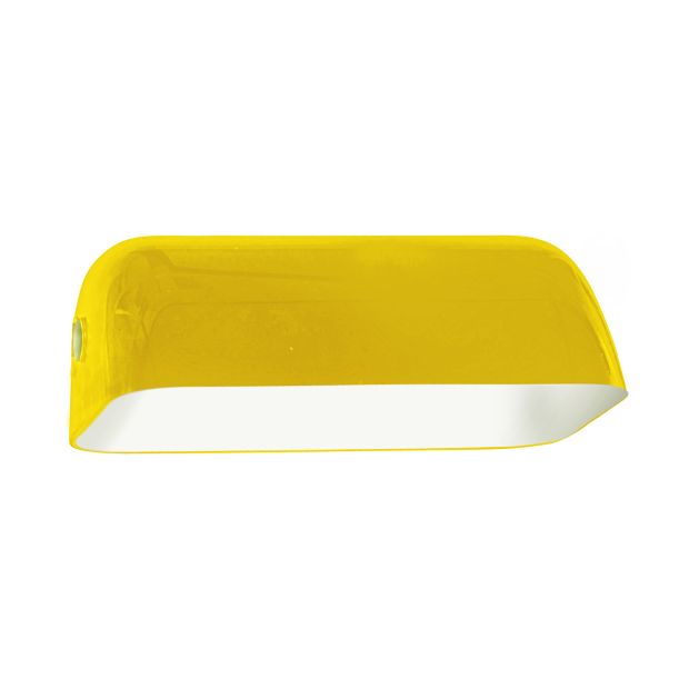 Glas I14755S – Okergeel glas voor bankierslamp 23 × 14,2 cm