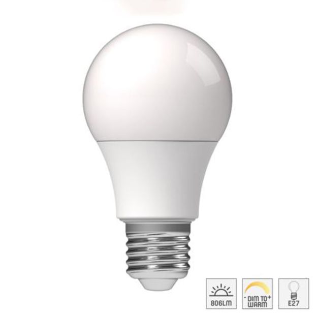 Led Lichtbron I15399S met E27 fitting 8,5W 806 lumen dim to warm