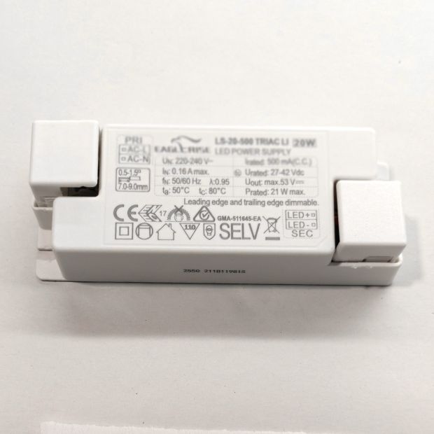 Inbouwdriver I15522S – 20W, 500mA voor Flady 