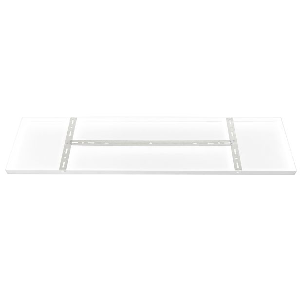 Rechthoekige plafondplaat Mountline I15529S RAL9003 wit 100 x 25 x 2,5 cm met ophangbeugel