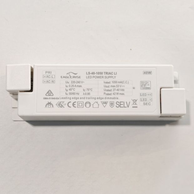 Inbouwdriver I15538S – 40W, 1050mA voor Ringlux en Ringlede
