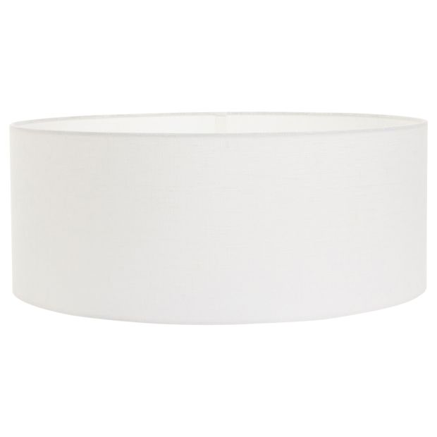 Wit grof Linnen Lampenkap K1066QS Ø 50cm met E27 support