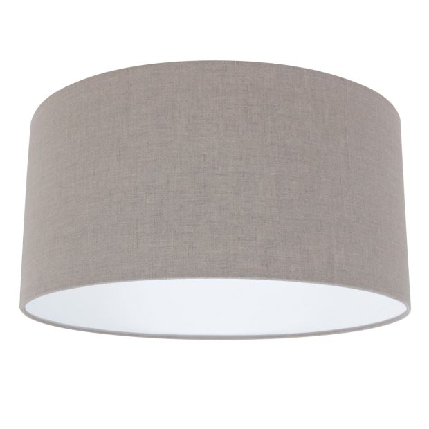 Grijs grof linnen lampenkap K1068RS Ø 40cm met E27 support