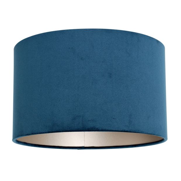 Blauw Velours Lampenkap K7396ZS ⌀30cm met E27 support.