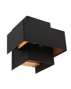 Wall lamp Muro 3367ZW Black with gold-colored interior