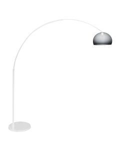 White floor lamp / arc lamp Sparkled Light 7349W with gray plastic ball shade