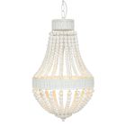 Witte kralen hanglamp Ella 10191W met 3 x een E14 fitting